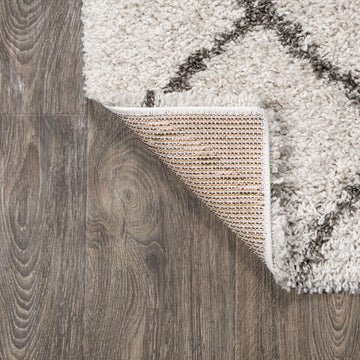 Inca Moroccan Diamond Shag Area Rug